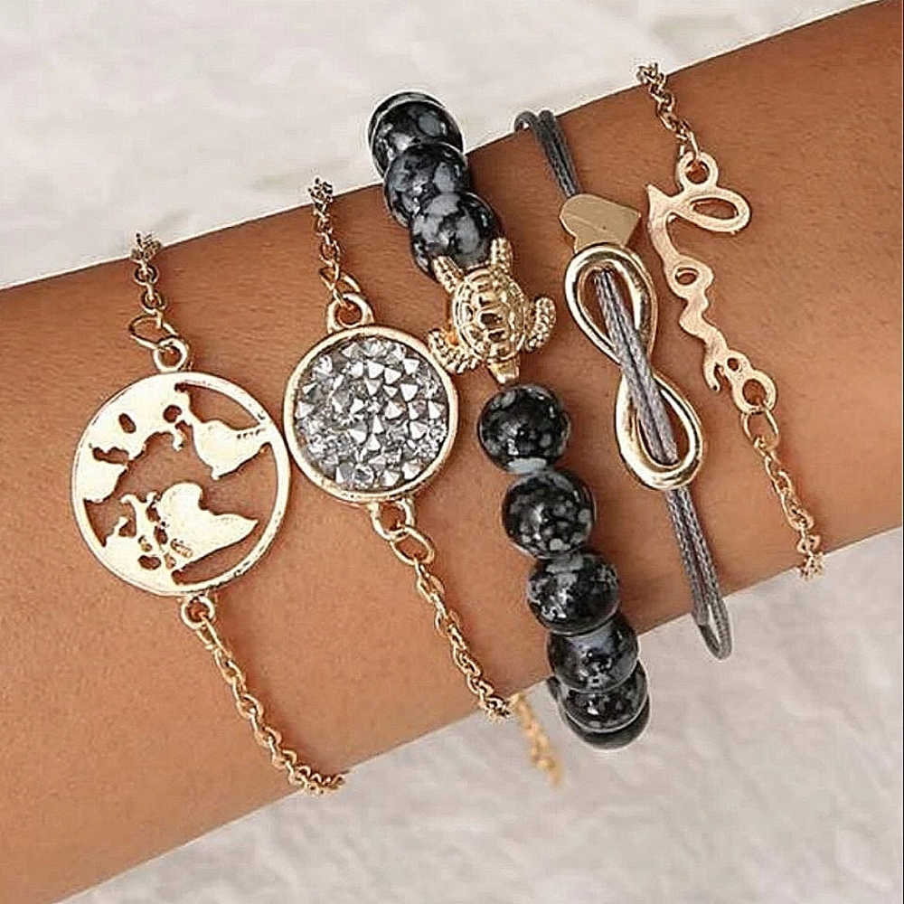 NEW BEADED BRACELET SET - Picture 2 of 6